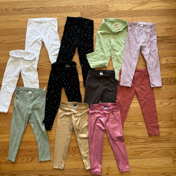 11 Kids Assorted Color Leggings Set bundle - Picture 2 of 7